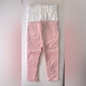 2 pairs Janie and Jack skinny corduroy pants 2t
